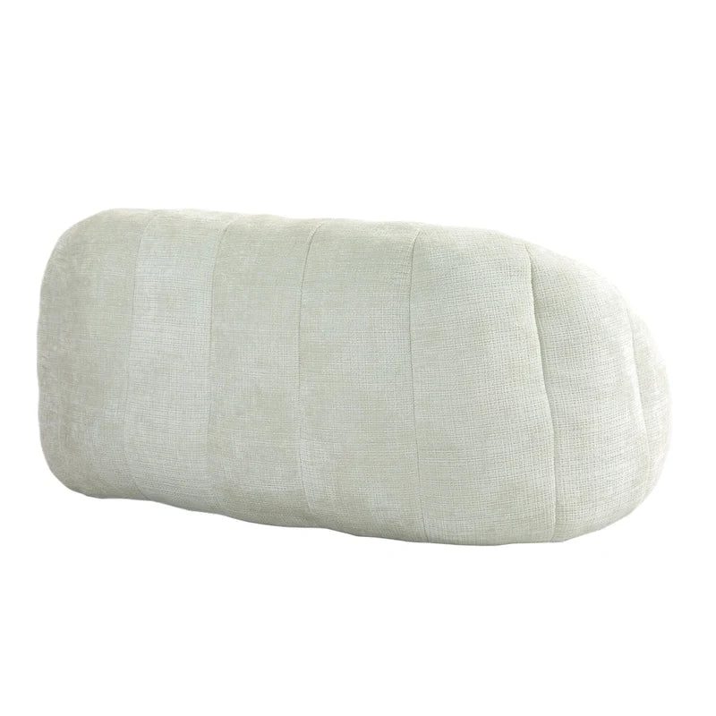 Fauteuil de salon 63,78 blanc en chenille avec mousse haute densité