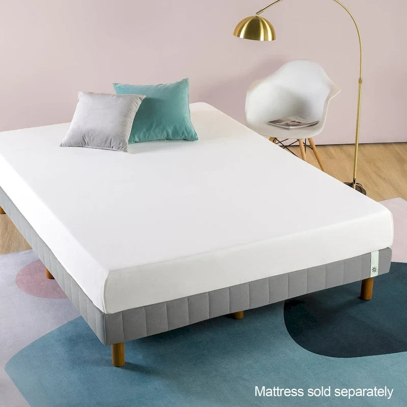 Base de matelas en métal gris lauréate du Good Design Award, lit plateforme de 28 cm