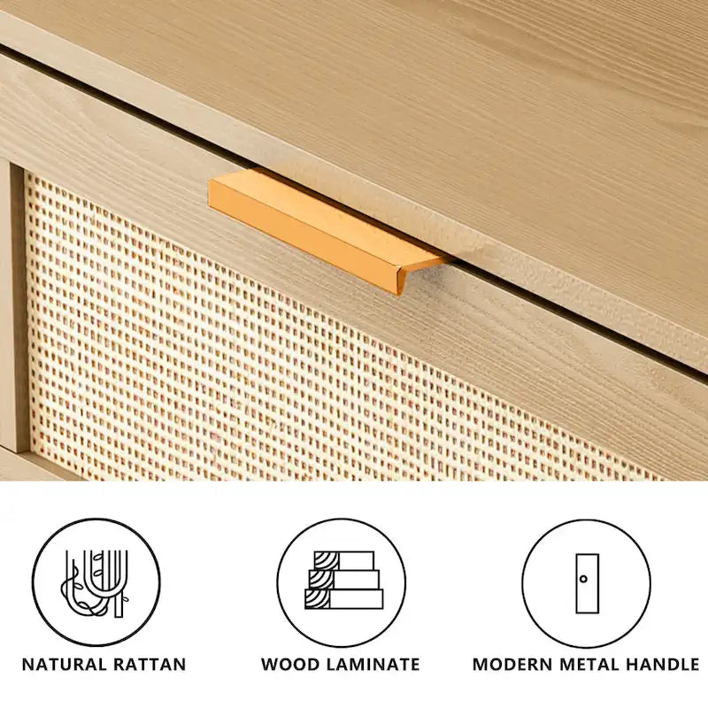 6 tiroirs Commode en rotin Tiroir en rotin,