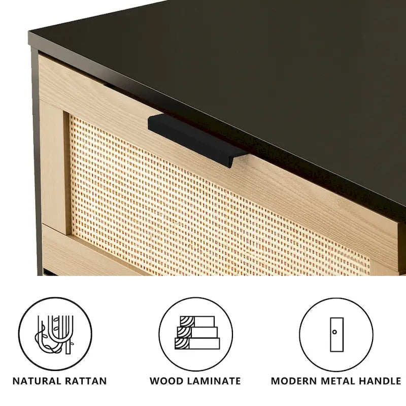 6 tiroirs Commode en rotin Tiroir en rotin,