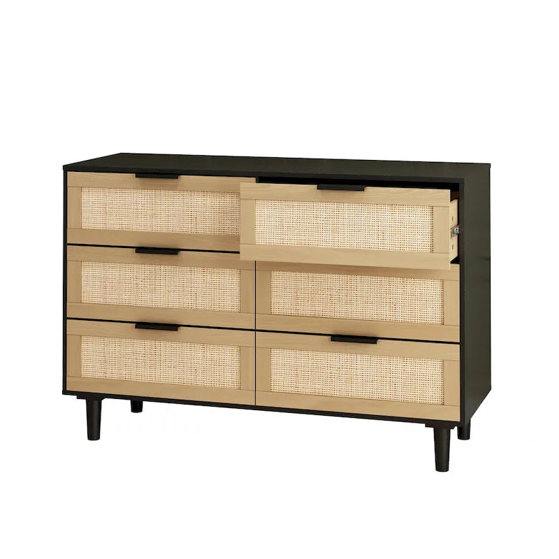 6 tiroirs Commode en rotin Tiroir en rotin,