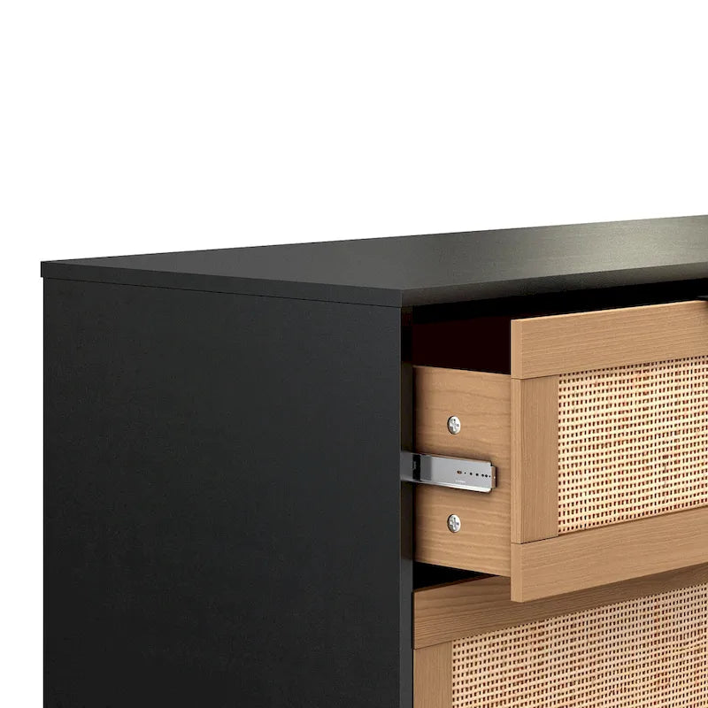 6 tiroirs Commode en rotin Tiroir en rotin,