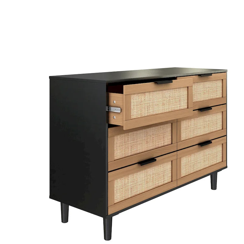 6 tiroirs Commode en rotin Tiroir en rotin,