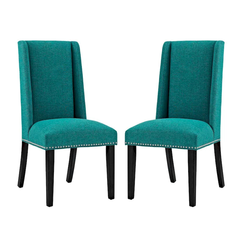 Chaises de salle à manger capitonnées avec accoudoirs (Lot de 2)