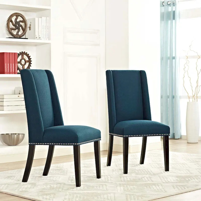 Chaises de salle à manger capitonnées avec accoudoirs (Lot de 2)