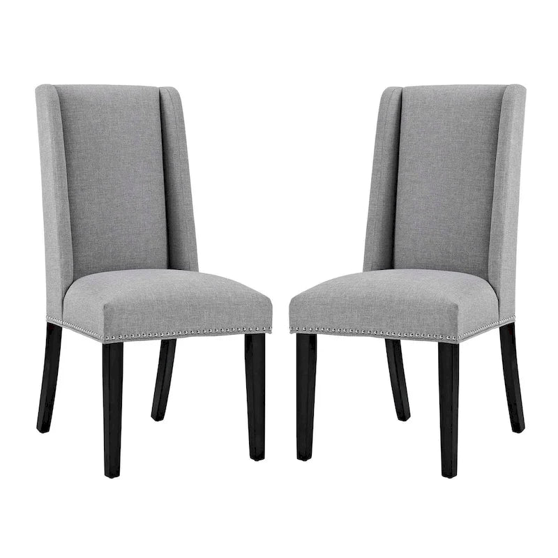 Chaises de salle à manger capitonnées avec accoudoirs (Lot de 2)