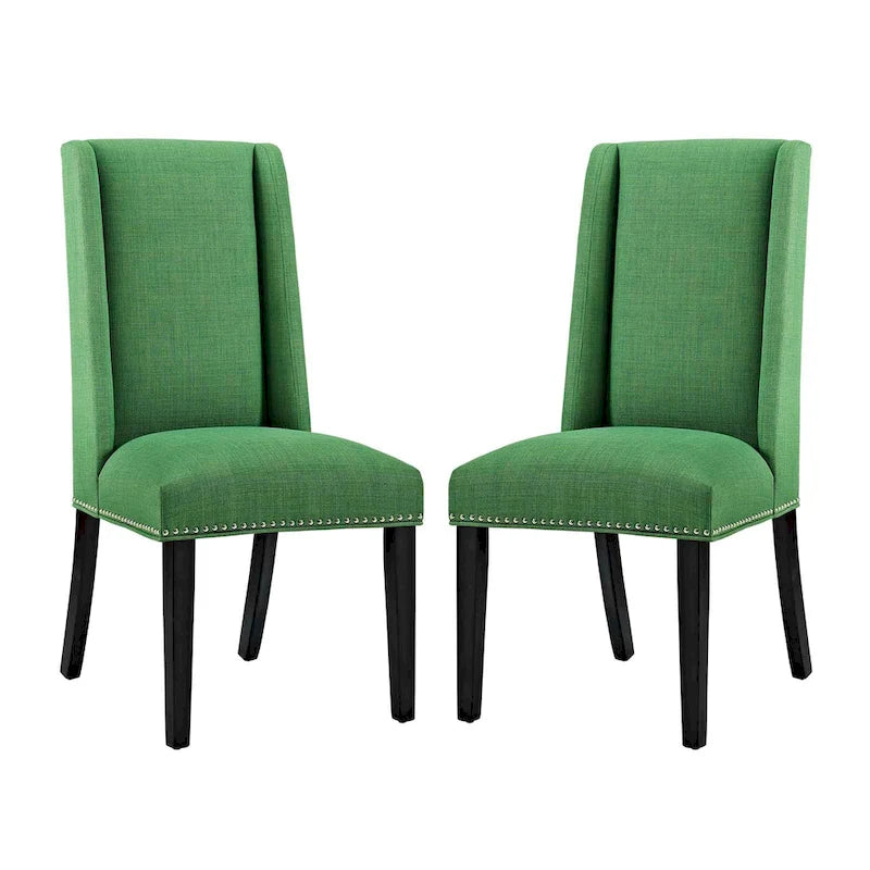 Chaises de salle à manger capitonnées avec accoudoirs (Lot de 2)