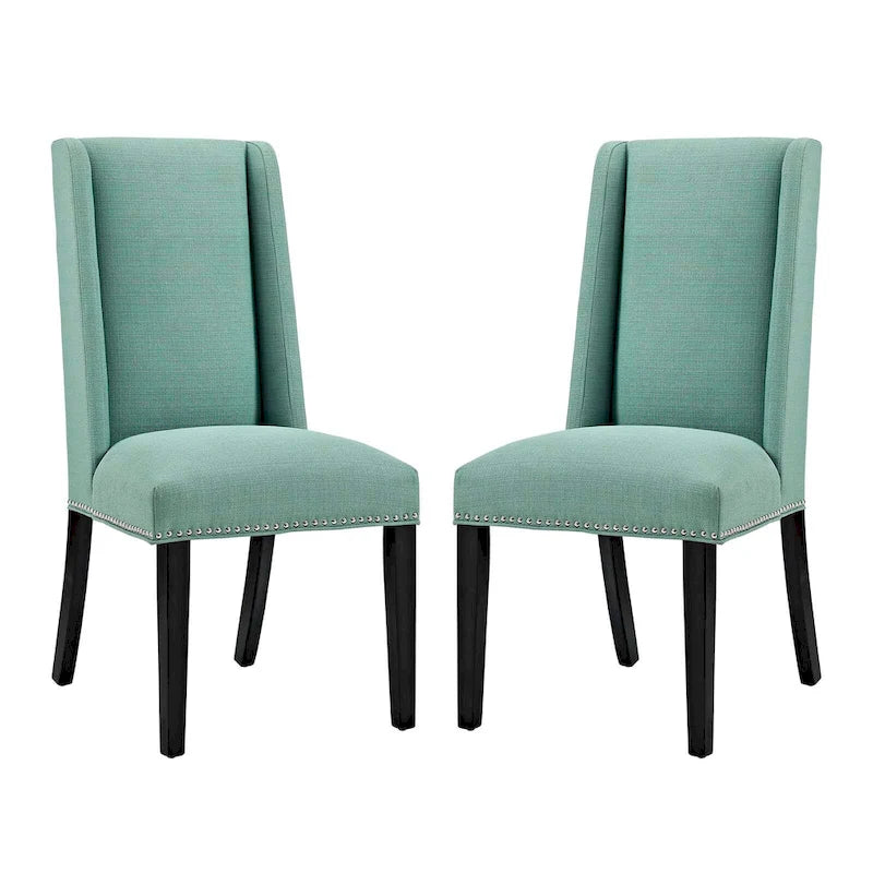 Chaises de salle à manger capitonnées avec accoudoirs (Lot de 2)