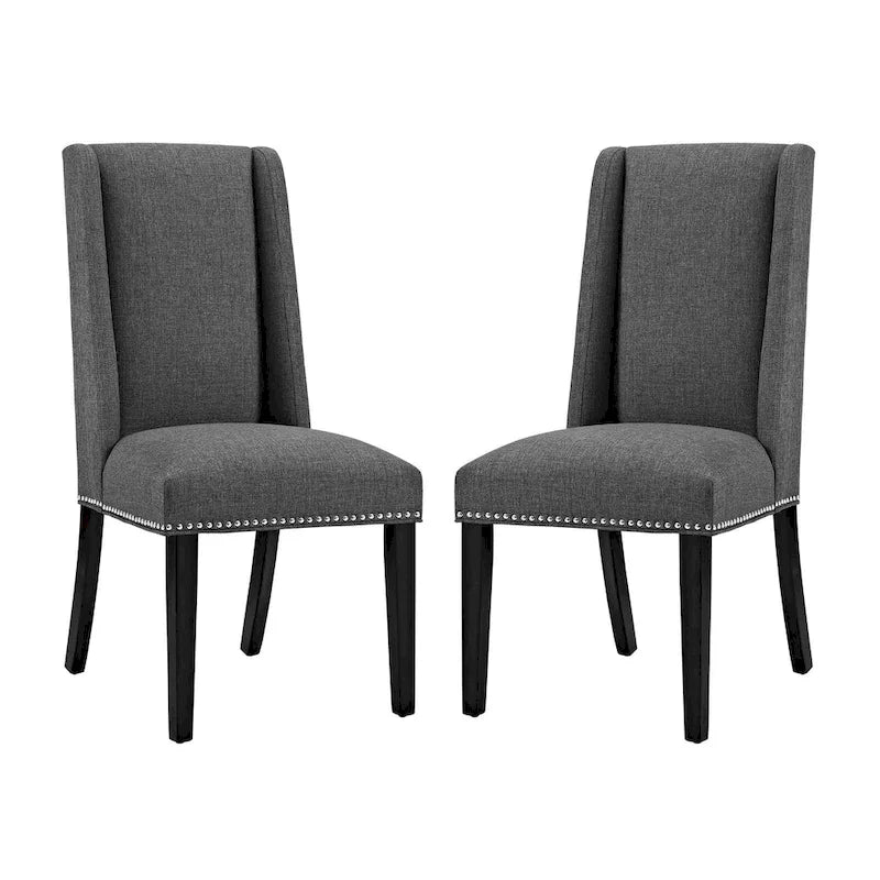 Chaises de salle à manger capitonnées avec accoudoirs (Lot de 2)