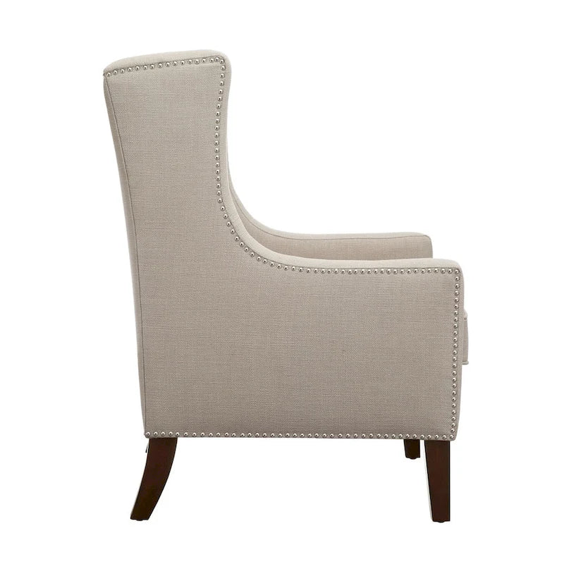 Fauteuil à oreilles en lin