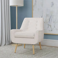 Fauteuil d'appoint en fausse fourrure sherpa blanche