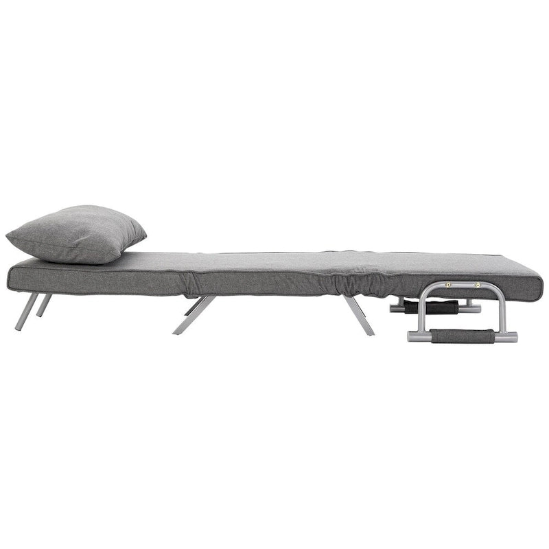 Petit canapé-futon avec couchage pliant confortable pour les invités, angles de dossier réglables et design élégant