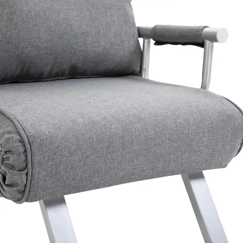 Petit canapé-futon avec couchage pliant confortable pour les invités, angles de dossier réglables et design élégant