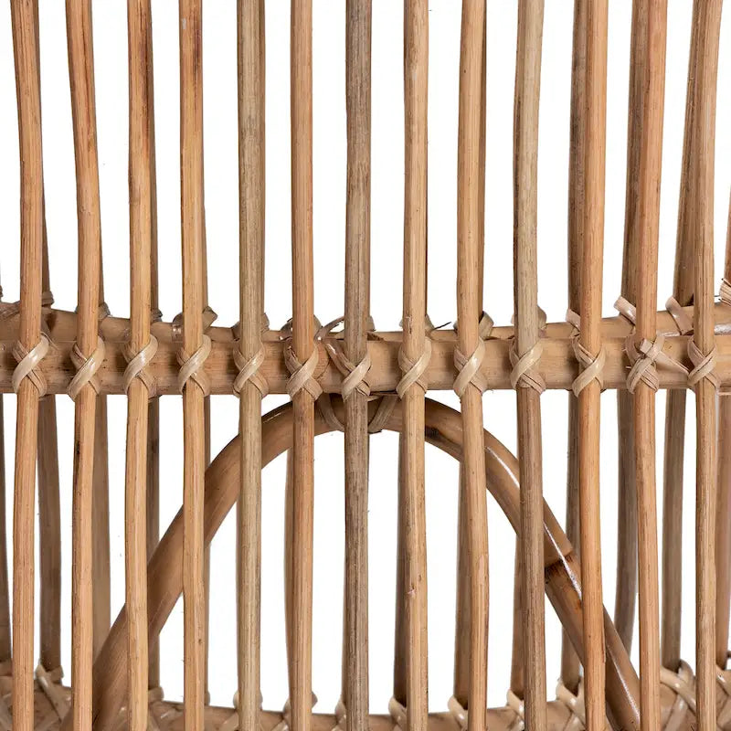 Fauteuil de salon moderne bohème en rotin naturel