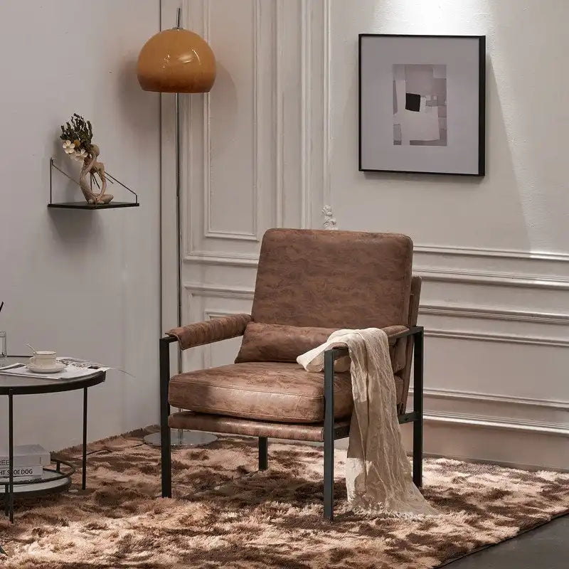 Chaise de loisirs moderne à armature en fer simple
