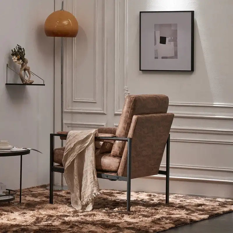Chaise de loisirs moderne à armature en fer simple