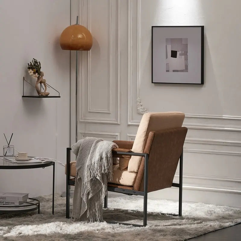 Chaise de loisirs moderne à armature en fer simple
