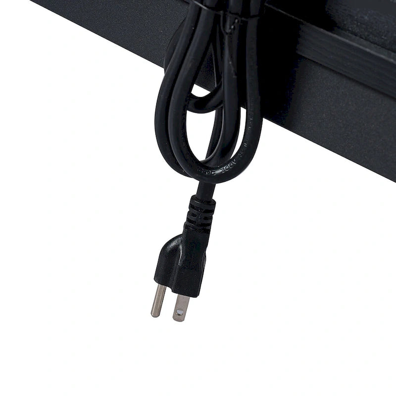 Table de chevet moderne de 25 pouces à 2 tiroirs avec station de charge et pieds réglables, lot de 2