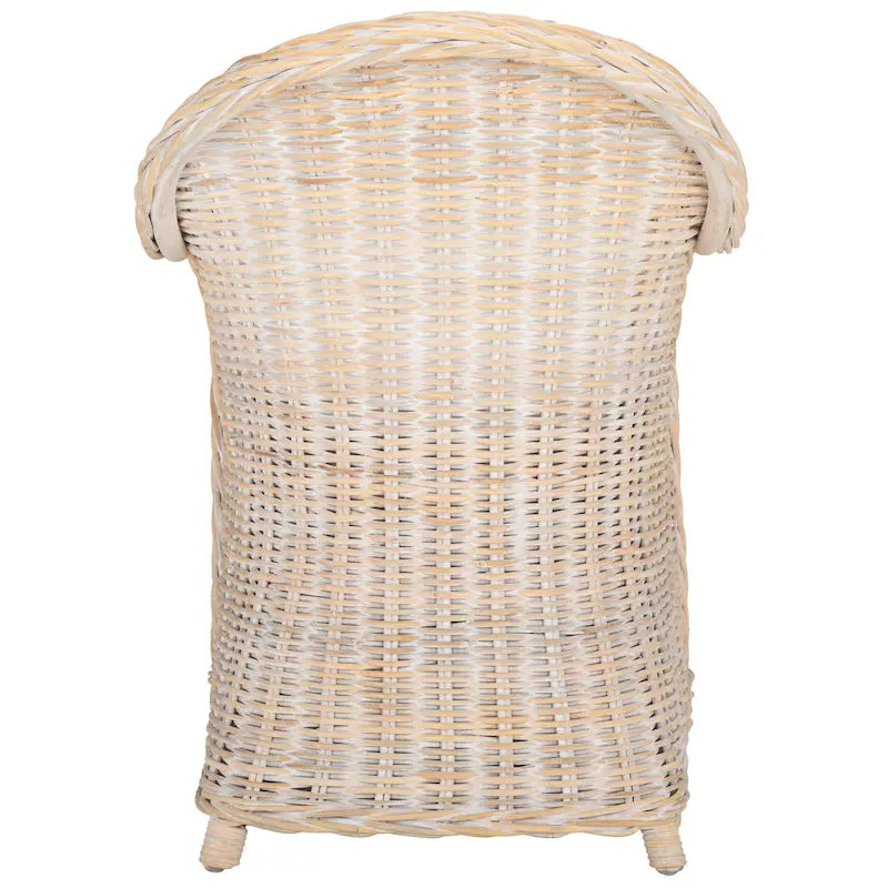 Fauteuil Club en rotin jaune - 24Wx26Px35H