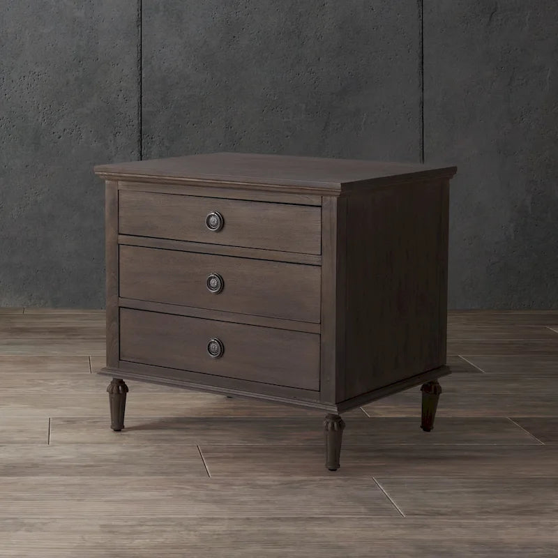Table de chevet 3 tiroirs en bois