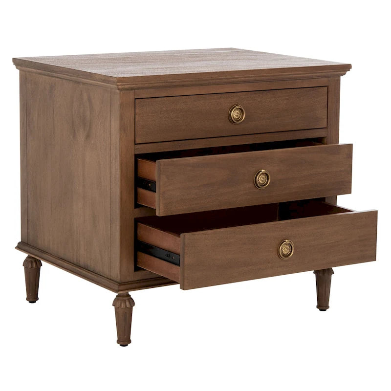 Table de chevet 3 tiroirs en bois