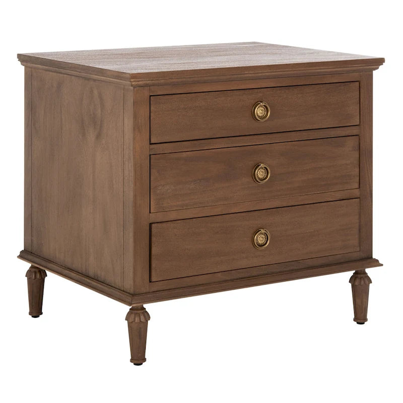 Table de chevet 3 tiroirs en bois