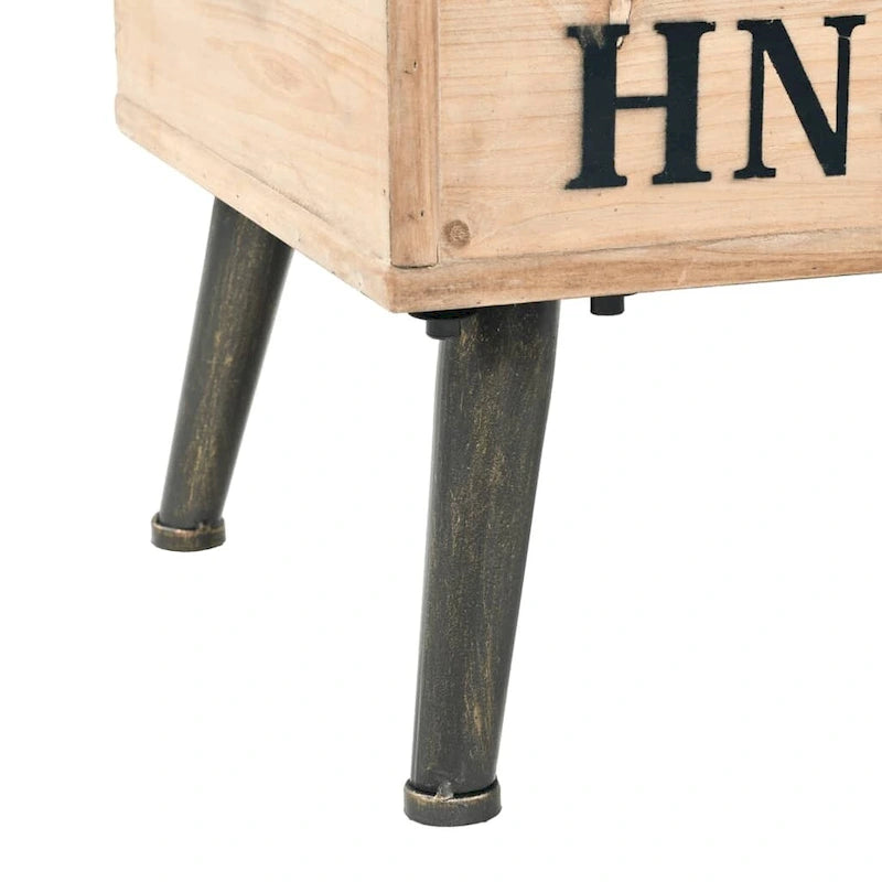 Banc de rangement 110 cm - Bois de sapin massif, 110 x 40 x 50 cm
