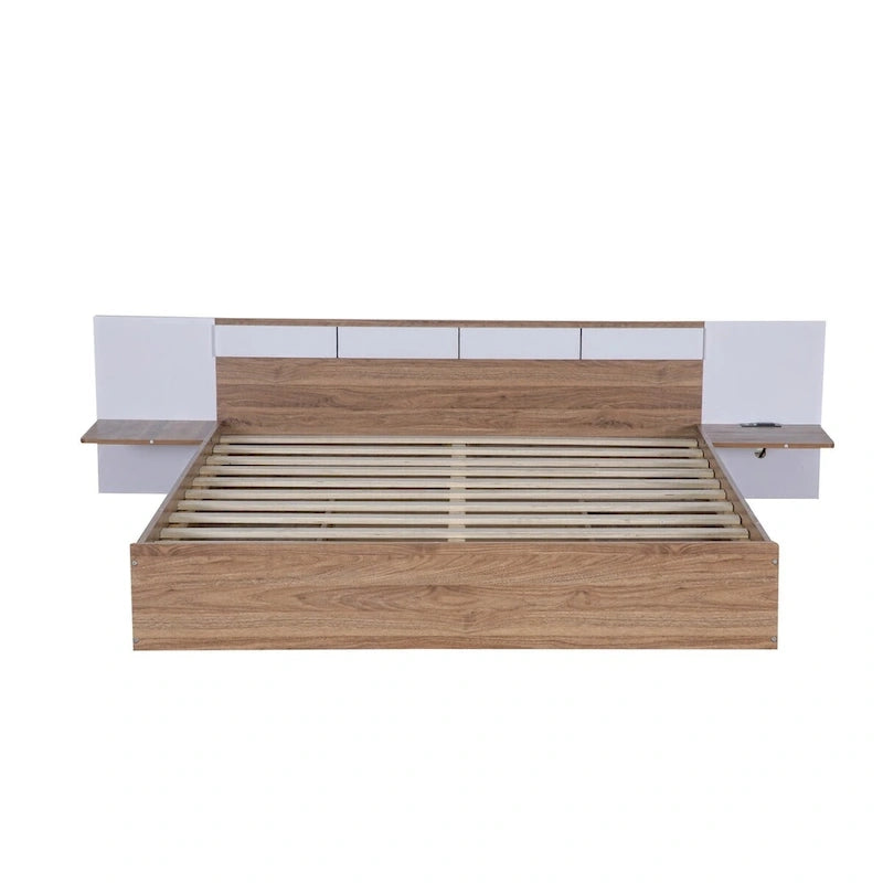 Lit plateforme queen-size avec tête de lit