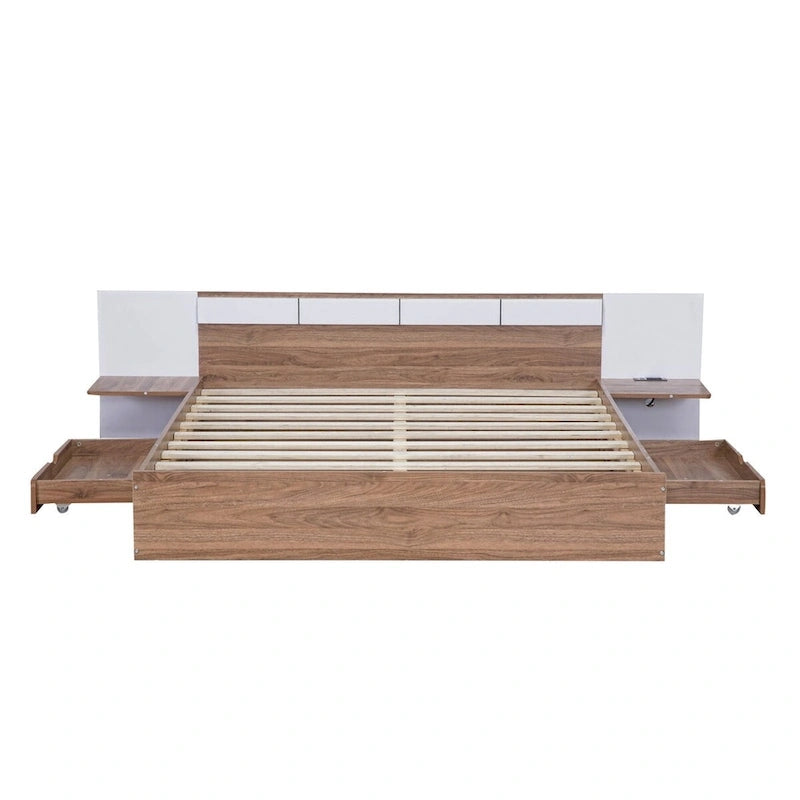 Lit plateforme queen-size avec tête de lit
