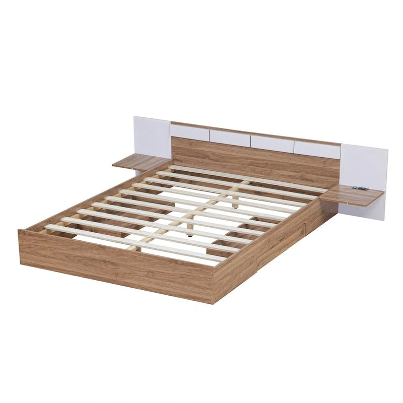 Lit plateforme queen-size avec tête de lit