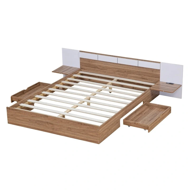 Lit plateforme queen-size avec tête de lit