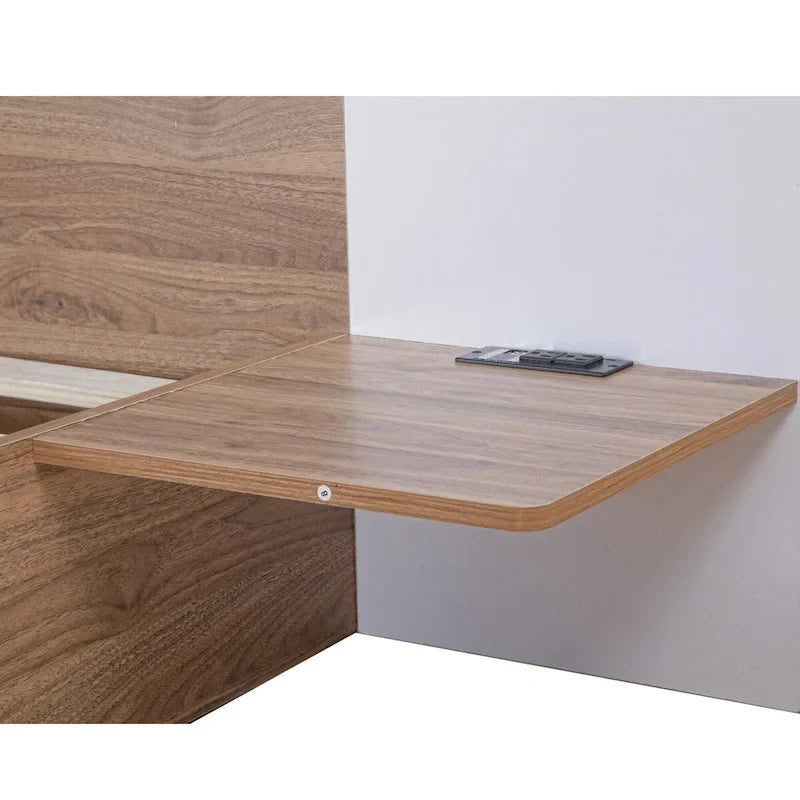 Lit plateforme queen-size avec tête de lit