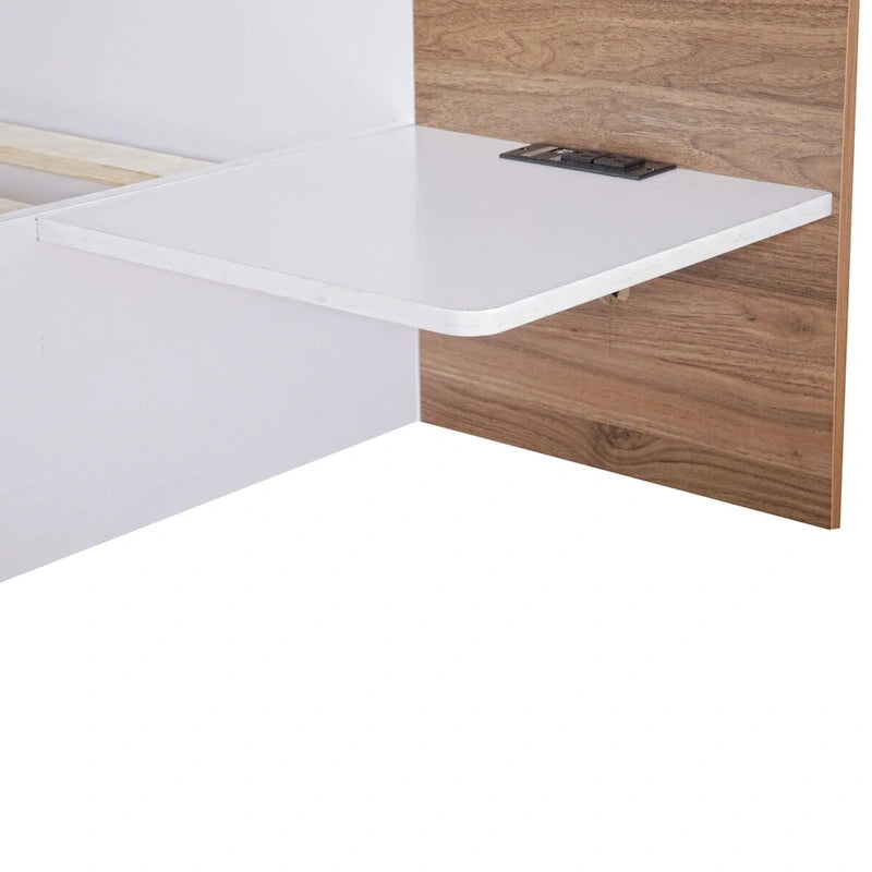 Lit plateforme queen-size avec tête de lit