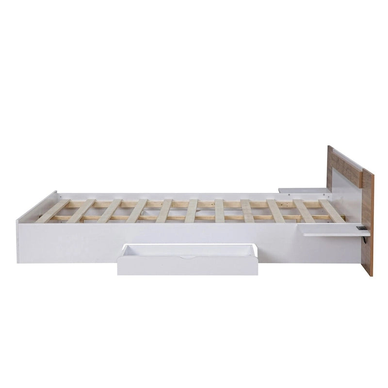 Lit plateforme queen-size avec tête de lit