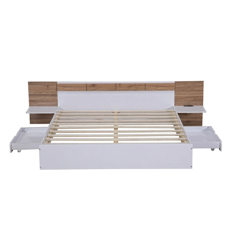 Lit plateforme queen-size avec tête de lit