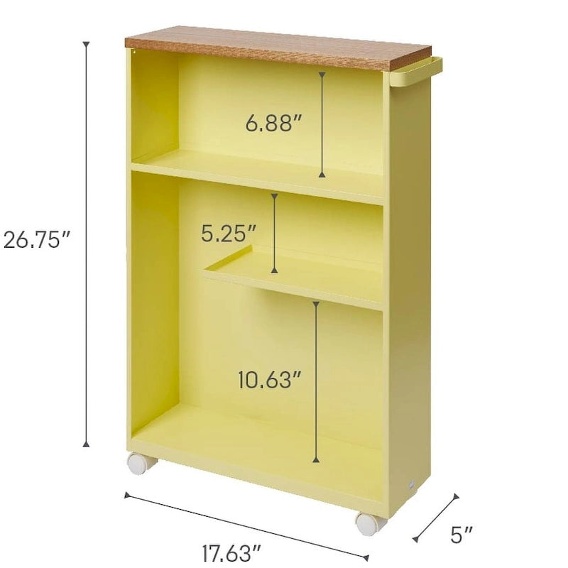 Chariot de rangement roulant, acier, assemblage minimal - L 47,5 x l 13 x H 68,5 cm