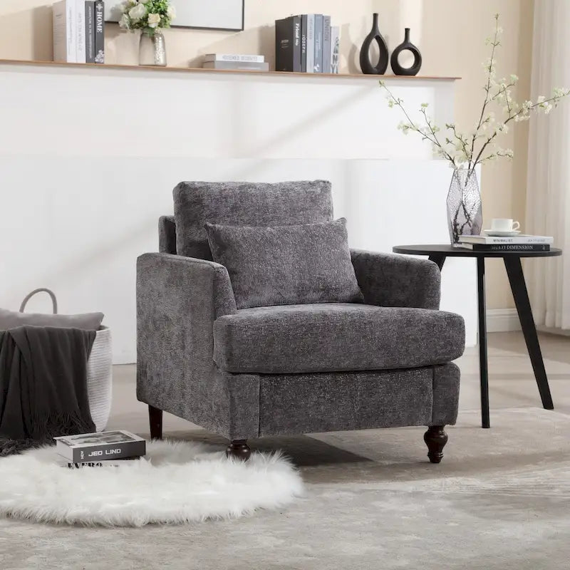 Fauteuil en bois, Chaise longue d'appoint moderne pour salon