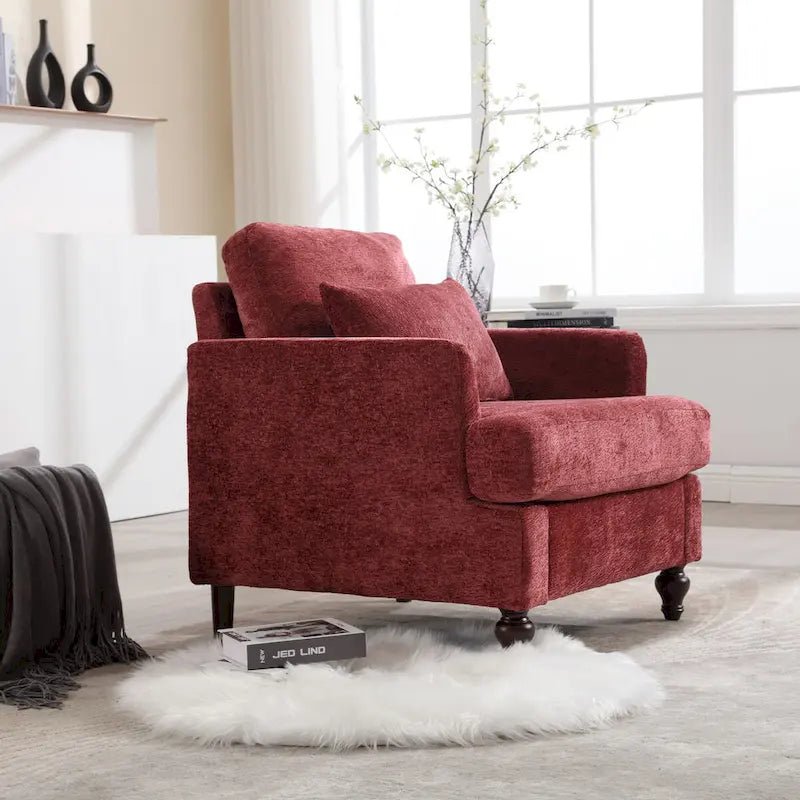 Fauteuil en bois, Chaise longue d'appoint moderne pour salon