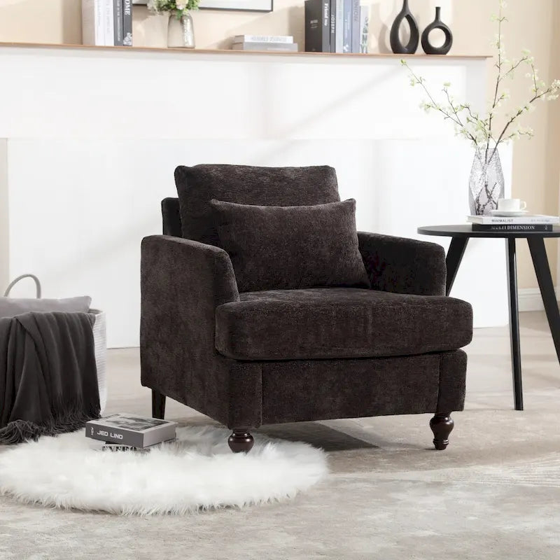 Fauteuil en bois, Chaise longue d'appoint moderne pour salon