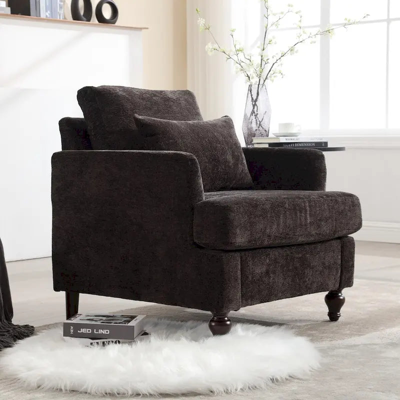 Fauteuil en bois, Chaise longue d'appoint moderne pour salon