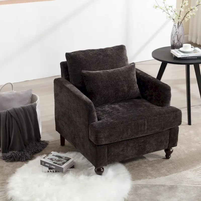 Fauteuil en bois, Chaise longue d'appoint moderne pour salon