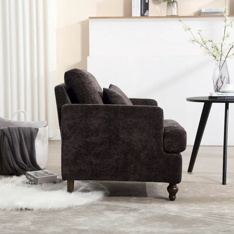 Fauteuil en bois, Chaise longue d'appoint moderne pour salon