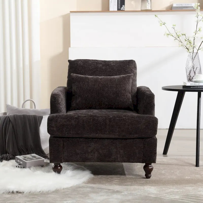 Fauteuil en bois, Chaise longue d'appoint moderne pour salon
