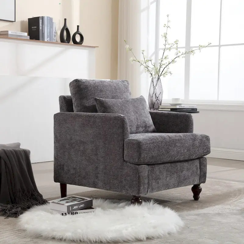 Fauteuil en bois, Chaise longue d'appoint moderne pour salon