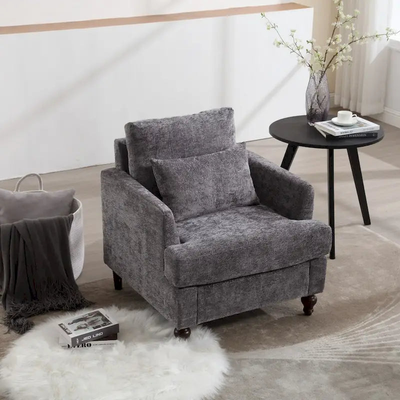 Fauteuil en bois, Chaise longue d'appoint moderne pour salon