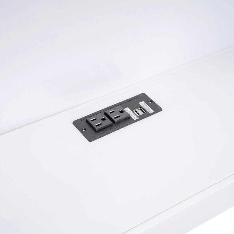 Lit de repos double avec lit gigogne, armoires de rangement et ports USB