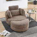 Fauteuil pivotant surdimensionné 39W, pouf de rangement lune, causeuse pivotante circulaire, fauteuils baquets, canapé douillet, chaise longue, 4 oreillers